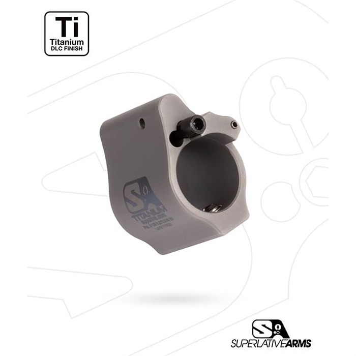 AR-15 SOLID ADJUSTABLE GAS BLOCK AR-15 SOLID TITANIUM ADJUSTABLE GAS BLOCK .750” GRAY