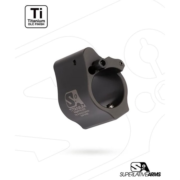 AR-15 SOLID ADJUSTABLE GAS BLOCK AR-15 SOLID TITANIUM ADJUSTABLE GAS BLOCK .875” BLACK