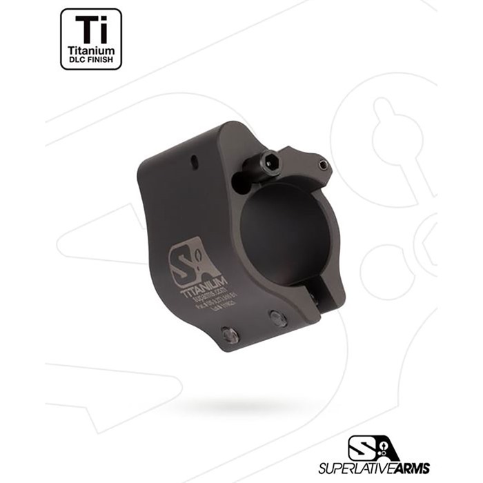AR-15 CLAMP ON ADJUSTABLE GAS BLOCK AR-15 CLAMP ON TITANIUM ADJUSTABLE GAS BLOCK .625” BLACK