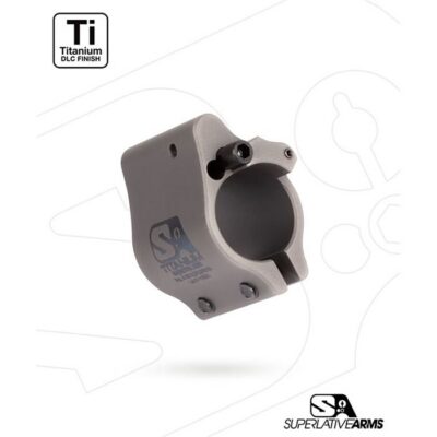 AR-15 CLAMP ON ADJUSTABLE GAS BLOCK AR-15 CLAMP ON TITANIUM ADJUSTABLE GAS BLOCK .750” GRAY