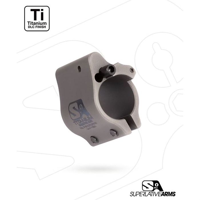 AR-15 CLAMP ON ADJUSTABLE GAS BLOCK AR-15 CLAMP ON TITANIUM ADJUSTABLE GAS BLOCK .750” GRAY