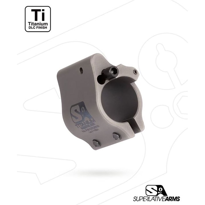 AR-15 CLAMP ON ADJUSTABLE GAS BLOCK AR-15 CLAMP ON TITANIUM ADJUSTABLE GAS BLOCK .875” GRAY