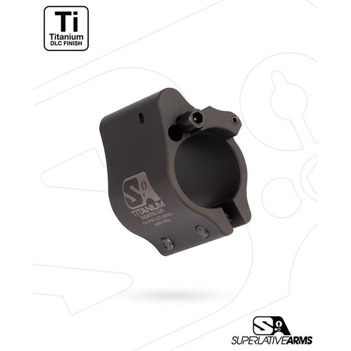 AR-15 CLAMP ON ADJUSTABLE GAS BLOCK AR-15 CLAMP ON TITANIUM ADJUSTABLE GAS BLOCK .936” BLACK