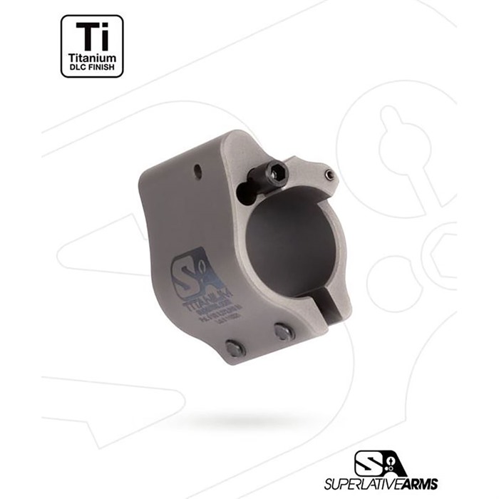 AR-15 CLAMP ON ADJUSTABLE GAS BLOCK AR-15 CLAMP ON TITANIUM ADJUSTABLE GAS BLOCK .936” GRAY