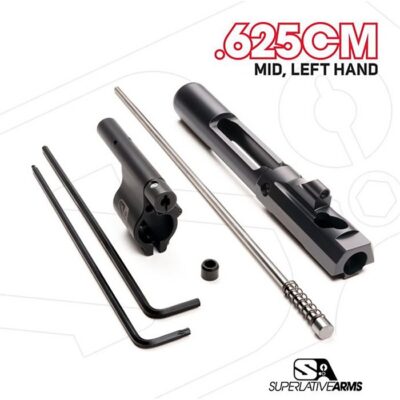 AR-15 ADJUSTABLE PISTON SYSTEM W/CLAMP 0.625” BLOCK LEFT HAND AR-15 ADJ PISTON SYSTEM W/CLAMPON .625” GAS BLOCK MID LH