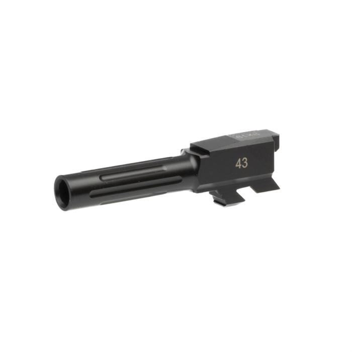 FLUTED MATCH GRADE BARRELS FOR GLOCK® BRN PISTOL FLUTED G43 9MM LUGER 3.41” BARREL FLUTED MATCH GRADE BARRELS FOR GLOCK® BRN PISTOL FLUTED G43 9MM LUGER 3.41” BARREL