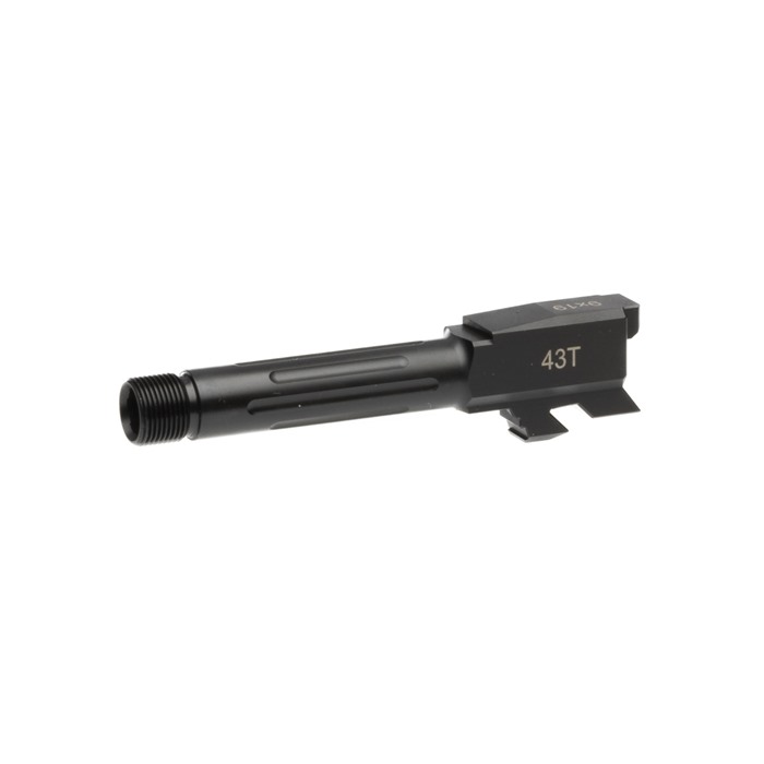 FLUTED MATCH GRADE BARRELS FOR GLOCK® BRN PISTOL FLUTED G43 9MM LUGER 3.41” THREADED BARREL FLUTED MATCH GRADE BARRELS FOR GLOCK® BRN PISTOL FLUTED G43 9MM LUGER 3.41” THREADED BARREL