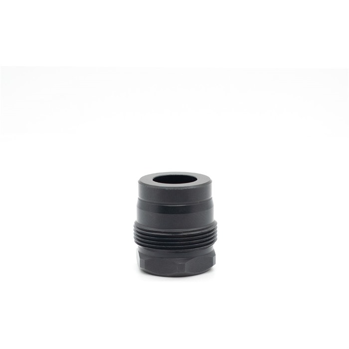 MINI MUZZLE BRAKE MINI MUZZLE BRAKE 0.456 1/2X36 THREAD SQUARE SHOULDER BLACK MINI MUZZLE BRAKE MINI MUZZLE BRAKE 0.456 1/2X36 THREAD SQUARE SHOULDER BLACK