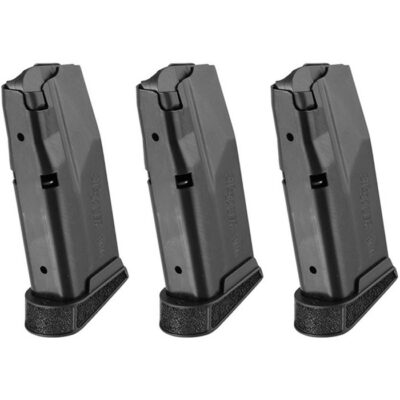 P365 9MM LUGER HANDGUN MAGAZINE W/FINGER EXTENSION P365 MAG W/FINGER EXTENSION 9MM LUGER 10RD BLACK 3/PACK