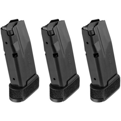 P365/X/XL 9MM LUGER HANDGUN MAGAZINE W/FINGER EXTENSION P365/X/XL MAG W/FINGER EXTENSION 9MM LUGER 12RD BLACK 3/PACK