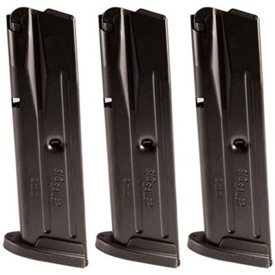 P250/P320 FULL SIZE/CARRY 9MM LUGER HANDGUN MAGAZINES P250/P320 FS MAGAZINE 9MM LUGER 10RD BLACK 3/PACK