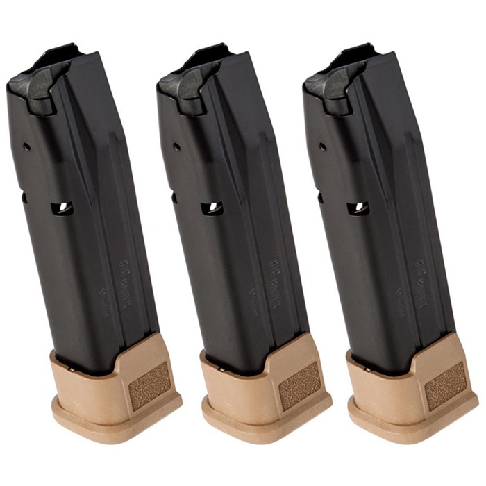 P250/P320 FULL/CARRY 9MM LUGER EXTENDED HANDGUN MAGAZINES P250/P320FS EXTENDED MAGAZINE 9MM LUGER 21RD COYOTE 3/PACK