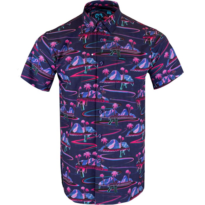 RETRO-RIFLE SHIRT RETRO RIFLE SHORT SLEEVED BUTTON DOWN SHIRT LARGE RETRO-RIFLE SHIRT RETRO RIFLE SHORT SLEEVED BUTTON DOWN SHIRT LARGE