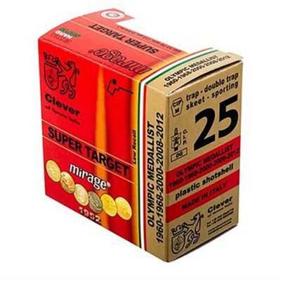 T1 MIRAGE STANDARD TARTGET 12 GAUGE SHOTGUN AMMO T1 STANDARD TARGET 12 GAUGE 1OZ #8 SHOT 1250 FPS 25/BOX