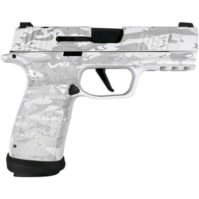 P365 XMACRO TACOPS CUSTOM 9MM WHITE MULTI CAM SEMI-AUTO HANDGUN P365-XMACRO TACOPS 9MM 3.7” BBL (4)17RD WHITE MULTI CAMO