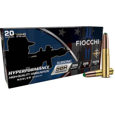 HYPERFORMANCE SBR ENHANCED 300 AAC NOSLER BOAT TAIL RIFLE AMMO HYPERFORMANCE SBR ENHANCE 300 BLK 220GR NOSLER PTBT 20/BOX