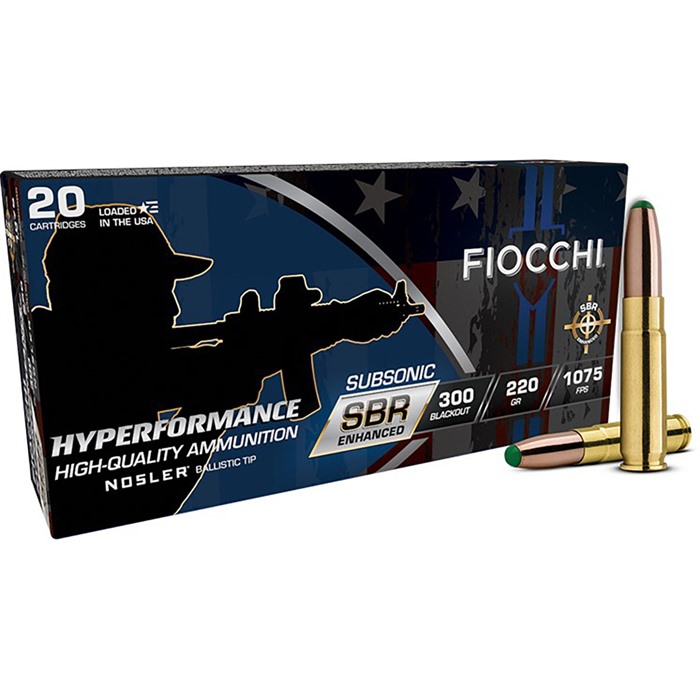 HYPERFORMANCE SBR ENHANCED 300 AAC NOSLER BOAT TAIL RIFLE AMMO HYPERFORMANCE SBR ENHANCE 300 BLK 220GR NOSLER PTBT 20/BOX