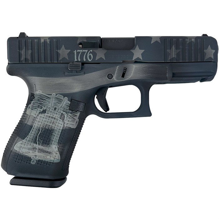 19 GEN 5 CUSTOM 9MM LUGER STARS AND STRIPES SEMI-AUTO HANDGUN GLOCK 19 GEN5 9MM LUGER 4.02” BBL (3)15RD STARS AND STRIPES 19 GEN 5 CUSTOM 9MM LUGER STARS AND STRIPES SEMI-AUTO HANDGUN GLOCK 19 GEN5 9MM LUGER 4.02” BBL (3)15RD STARS AND STRIPES