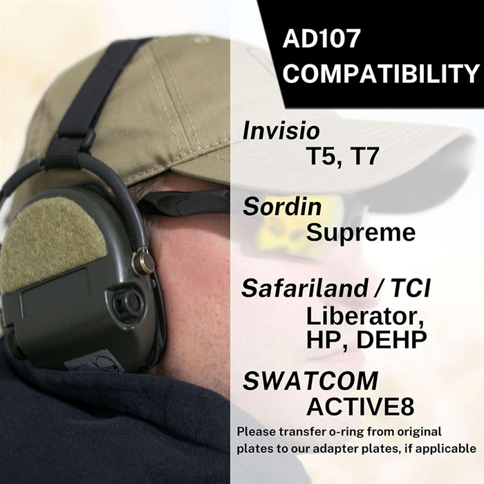 SIGHTLINES GEL EAR PAD ADAPTER PLATES SIGHTLINES ADAPTER PLATES FOR PELTOR COMTAC & SIMILAR BLACK SIGHTLINES GEL EAR PAD ADAPTER PLATES SIGHTLINES ADAPTER PLATES FOR PELTOR COMTAC & SIMILAR BLACK