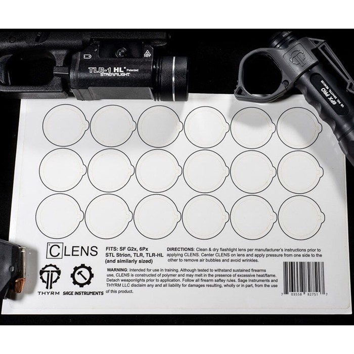 CLENS LENS PROTECTION FOR FLASHLIGHTS AND WEAPON LIGHTS CLENS 18M MEDIUM SIZE HALF SHEET CLENS LENS PROTECTION FOR FLASHLIGHTS AND WEAPON LIGHTS CLENS 18M MEDIUM SIZE HALF SHEET