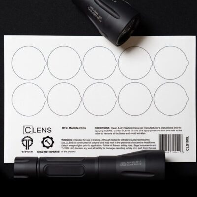 CLENS LENS PROTECTION FOR FLASHLIGHTS AND WEAPON LIGHTS CLENS 10XL XL SIZE HALF SHEET