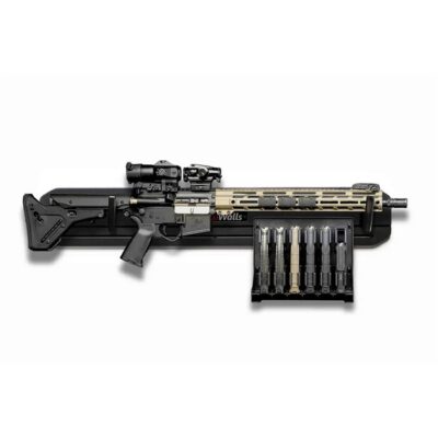 MINMOD RAIL RACK W/MAG PACK HANGER FOR AR-15 MIDMOD RAIL RACK W/MAG PACK HANGER FOR AR-15