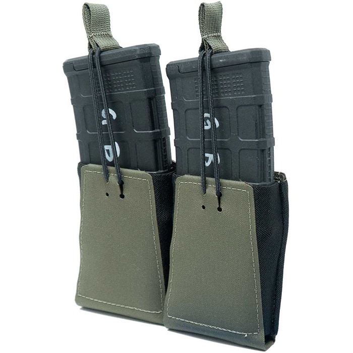 DOUBLE RIFLE MAGAZINE POUCH WITH BUNGEE RETENTION DOUBLE RIFLE MAG POUCH W/BUNGEE RETENTION RANGER GREEN