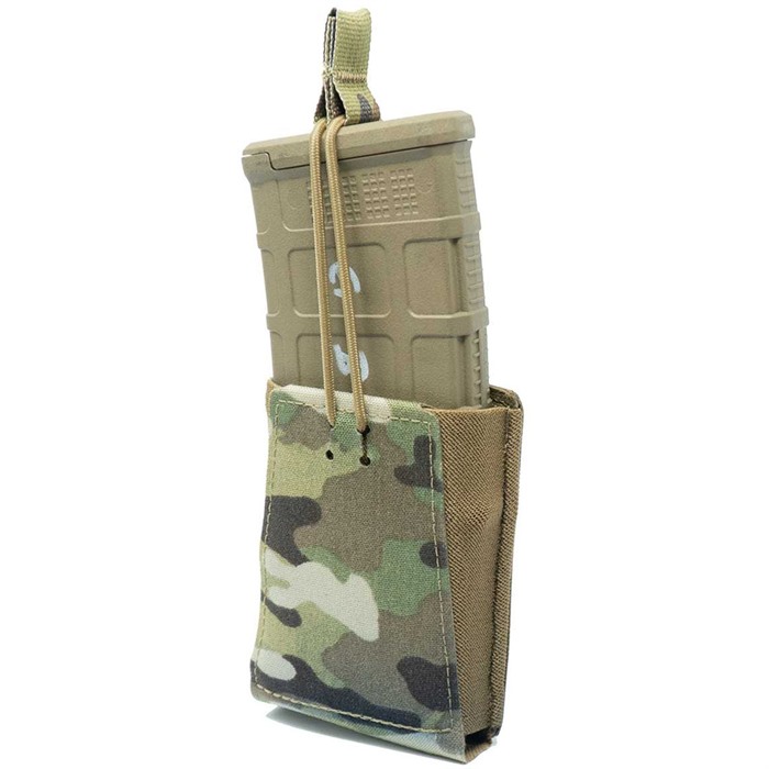 SINGLE RIFLE 7.62MM RIFLE POUCH WITH BUNGEE RETENTION SINGLE RIFLE 7.62MM MAG POUCH W/BUNGEE RETENTION MULTICAM