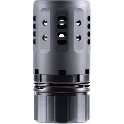 PYRO 2.0 ENHANCED MUZZLE BRAKE W/DA451 KEYMICRO & .45 CAL CAP PYRO 2.0 MUZZLE BRAKE W/DA451 KEYMICRO & .45 CAL FRONT CAP