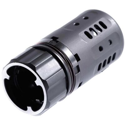 PYRO 2.0 ENHANCED MUZZLE BRAKE W/DA457 XENO & .45 CAL FRONT CAP PYRO 2.0 MUZZLE BRAKE W/DA457 XENO & .45 CAL FRONT CAP