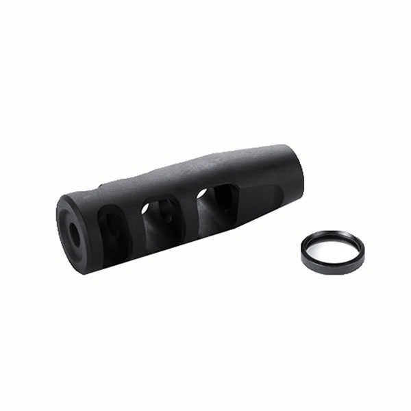 3-PORT COMPENSATOR 22 CALIBER 3-PORT COMPENSATOR 22 CALIBER 1/2-28 STEEL BLACK 3-PORT COMPENSATOR 22 CALIBER 3-PORT COMPENSATOR 22 CALIBER 1/2-28 STEEL BLACK