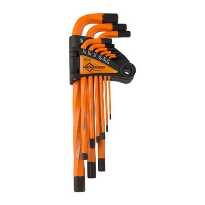 MAYHEW HEAVY DUTY TWISTED HEX KEY SET 9PC SAE TWISTED HEX KEY ALLEN SET