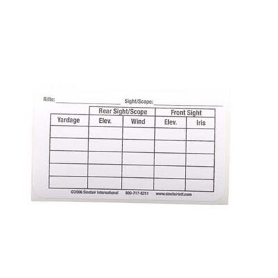 SINCLAIR SIGHT/YARDAGE LABEL SIGHT/YARDAGE LABELS 25 PACK