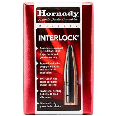 INTERLOCK® 30 CALIBER (0.308′) RIFLE BULLETS INTERLOCK 30 CALIBER (0.308”) 180GR ROUND NOSE 100/BOX