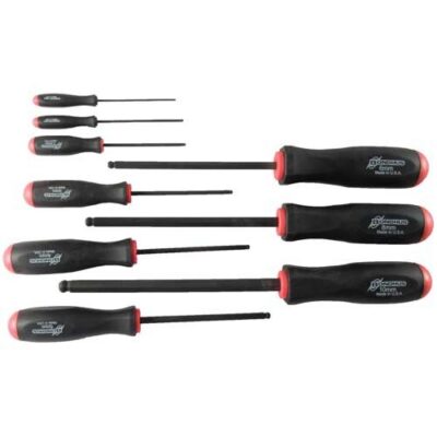 BONDHUS~ BALLDRIVER~ HEX SETS BONDHUS 9-PIECE METRIC HEX SCREWDRIVER SET – 1.5MM-10MM