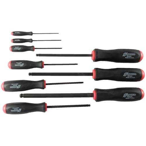BONDHUS~ BALLDRIVER~ HEX SETS BONDHUS 9-PIECE METRIC HEX SCREWDRIVER SET – 1.5MM-10MM BONDHUS~ BALLDRIVER~ HEX SETS BONDHUS 9-PIECE METRIC HEX SCREWDRIVER SET – 1.5MM-10MM