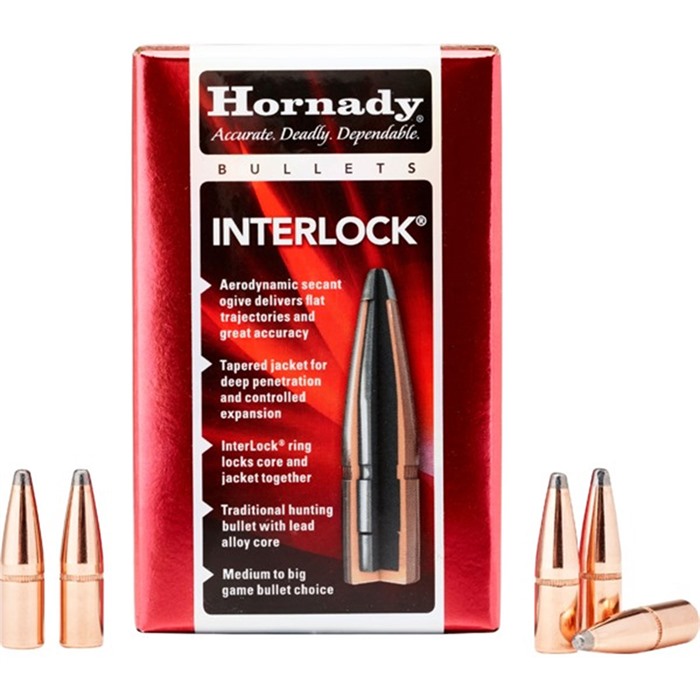 INTERLOCK 35 CALIBER (0.358”) SOFT POINT BULLETS INTERLOCK 35 CALIBER (0.358”) 250GR SP-RP 100/BOX INTERLOCK 35 CALIBER (0.358”) SOFT POINT BULLETS INTERLOCK 35 CALIBER (0.358”) 250GR SP-RP 100/BOX