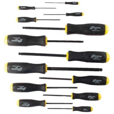 BONDHUS~ BALLDRIVER~ HEX SETS BONDHUS 13-PIECE STANDARD HEX SCREWDRIVER SET – .050-3/8