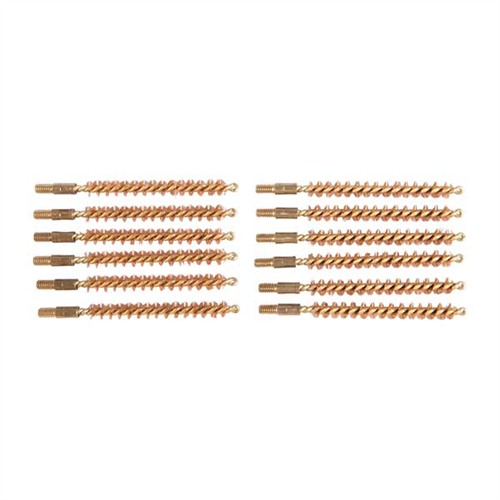 Dozen Pack Bronze Rifle Brushes BRONZE RIFLE BORE BRUSH, 6MM, 8-32M, 12 PACK