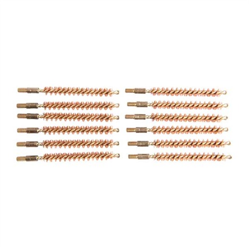 Dozen Pack Bronze Rifle Brushes BRONZE RIFLE BORE BRUSH, 6.5MM, 8-32M, 12 PACK