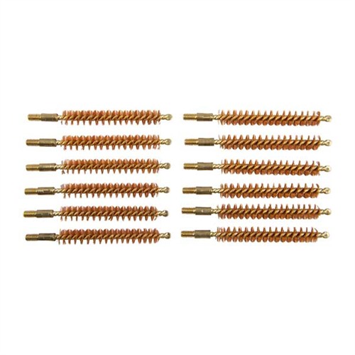 Dozen Pack Bronze Rifle Brushes BRONZE RIFLE BORE BRUSH, 8MM, 8-32M, 12 PACK