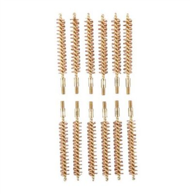 Dozen Pack Bronze Rifle Brushes BRONZE RIFLE BORE BRUSH, 338 CALIBER, 8-32M, 12 PACK