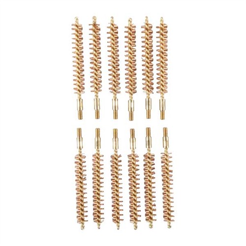 Dozen Pack Bronze Rifle Brushes BRONZE RIFLE BORE BRUSH, 338 CALIBER, 8-32M, 12 PACK