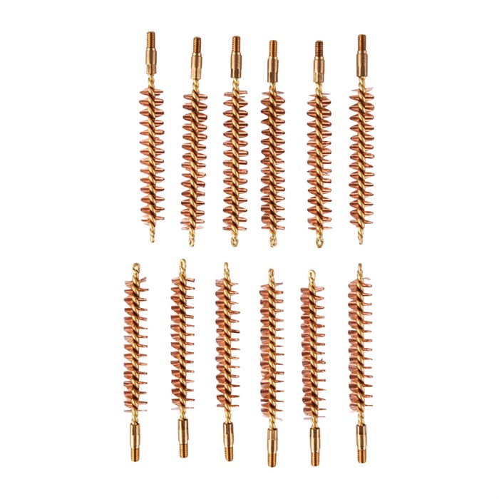 Dozen Pack Bronze Rifle Brushes BRONZE RIFLE BORE BRUSH, 50 CALIBER, 8-32M, 12 PACK