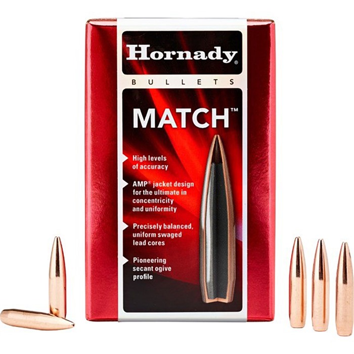 MATCH 30 CALIBER (0.308”) HOLLOW POINT BOAT TAIL BULLETS MATCH 30 CALIBER (0.308”) 168GR BTHP 250/BOX MATCH 30 CALIBER (0.308”) HOLLOW POINT BOAT TAIL BULLETS MATCH 30 CALIBER (0.308”) 168GR BTHP 250/BOX