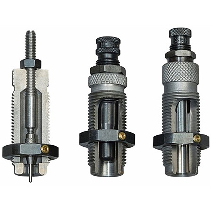 3-DIE CARBIDE TAPER CRIMP SETS 3-DIE CARBIDE TAPER CRIMP SET, 357 MAG/38 SPECIAL 3-DIE CARBIDE TAPER CRIMP SETS 3-DIE CARBIDE TAPER CRIMP SET, 357 MAG/38 SPECIAL