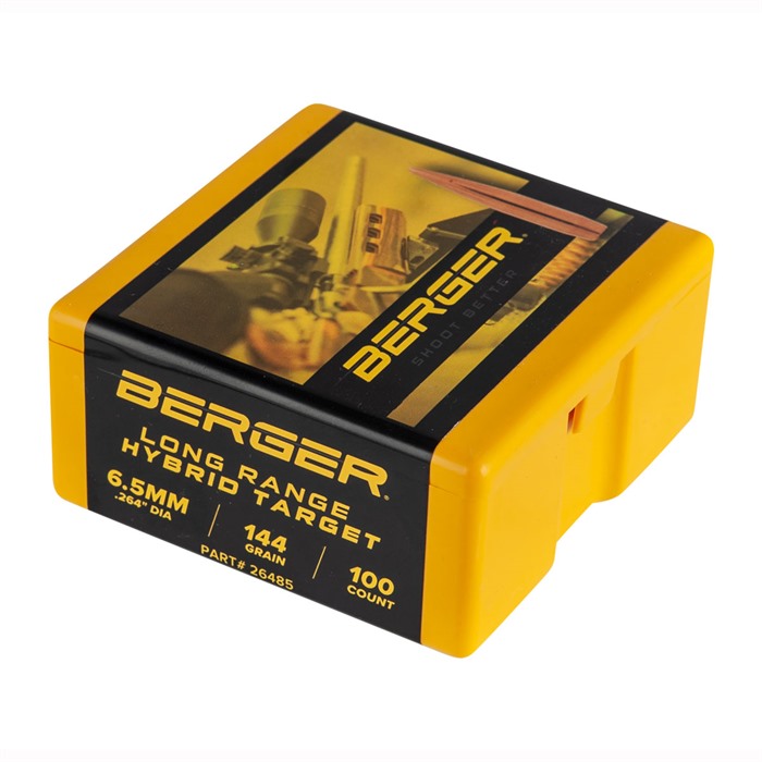 6.5MM LONG RANGE HYBRID TARGET BULLETS 6.5MM (0.264”) 144GR LONG RANGE HYBRID TARGET 100/BOX