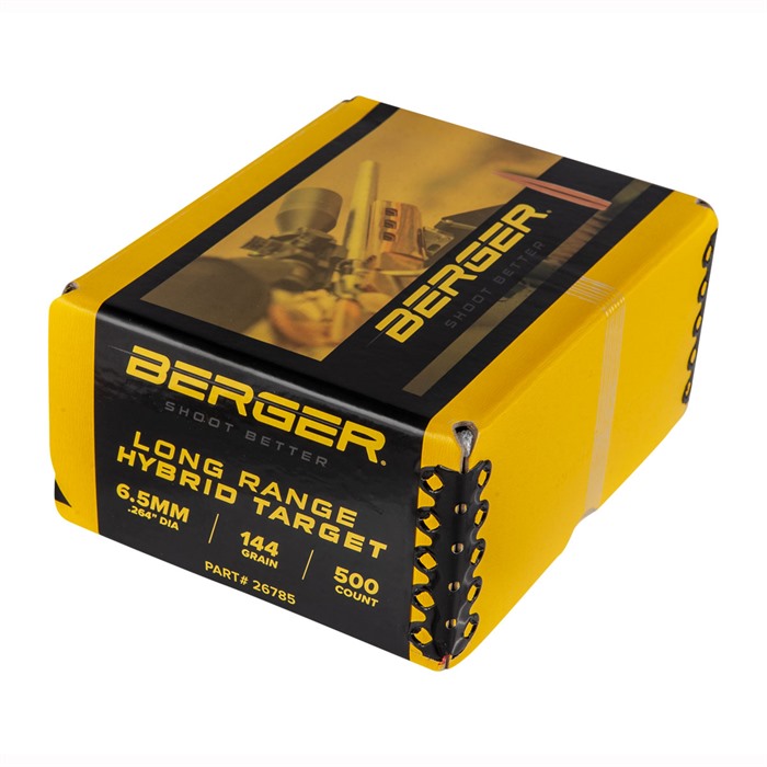 6.5MM LONG RANGE HYBRID TARGET BULLETS 6.5MM (0.264”) 144GR LONG RANGE HYBRID TARGET 500/BOX