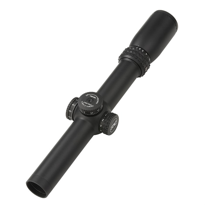 S-TAC 1-7X24MM SCOPE ILLUMINATED MIL-HASH RETICLE S-TAC 1-7X24MM SFP ILLUMINATED MIL-HASH RETICLE BLACK