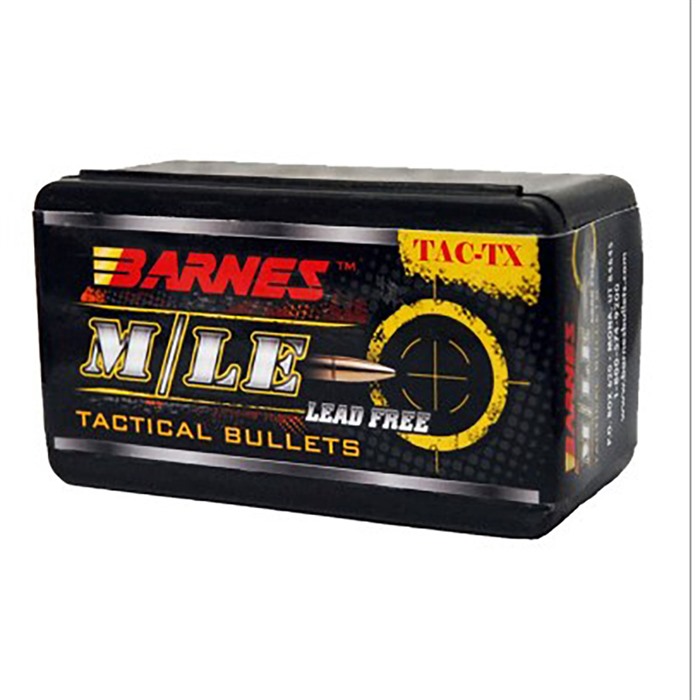 BARNES M/LE TAC-TX 6.5MM (0.264”)  BULLETS TAC-TX 6.5MM (0.264”) BOAT TAIL 115GR 50/BOX